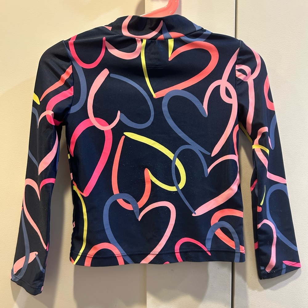 Carter's Navy Rash Guard with Colorful Heart Design - Picture 3 of 5